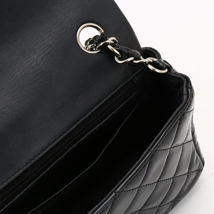 chanel(香奈儿) #经典款cf系列女士黑色皮质大mini单肩包