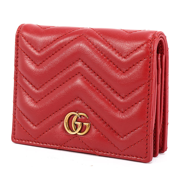 gucci(古驰) 经典款女士红色皮质零钱包