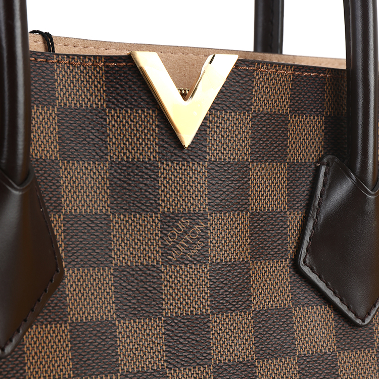 louis vuitton(路易威登) #kensington棕色棋盘格帆布配皮女士手提斜