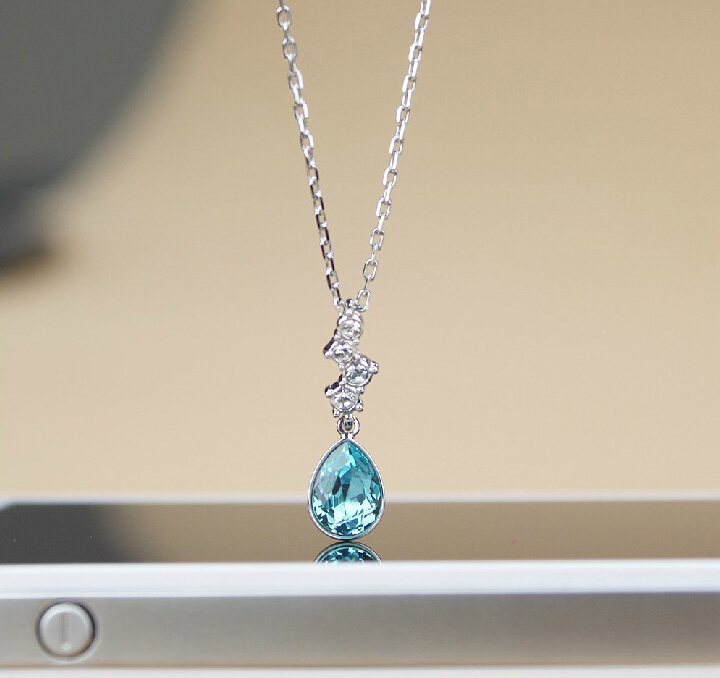 swarovski/施华洛世奇 海蓝水滴项链 5035874