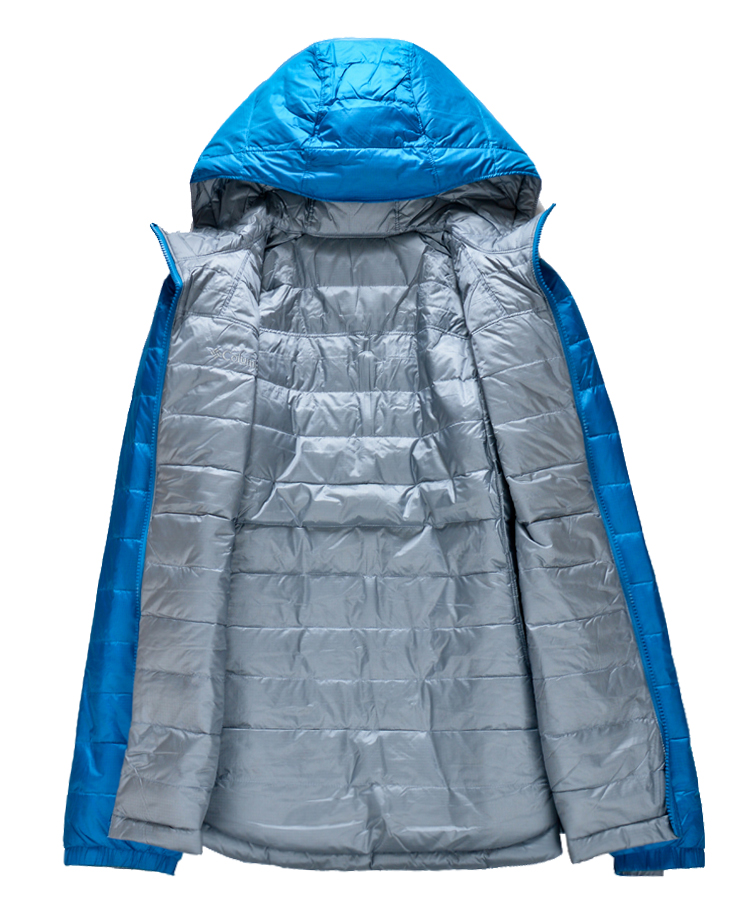 columbia哥伦比亚户外徒步防撕裂锦纶微纤布女装连帽可两面穿羽绒服pl