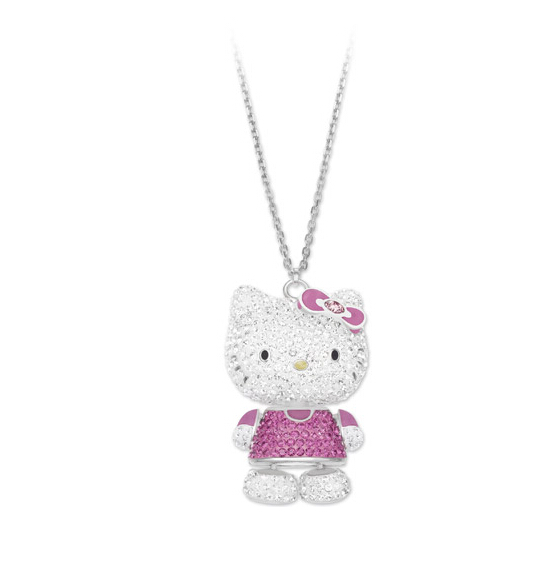 swarovski/施华洛世奇 14新款hellokitty长水晶项链 5035881 玫红色