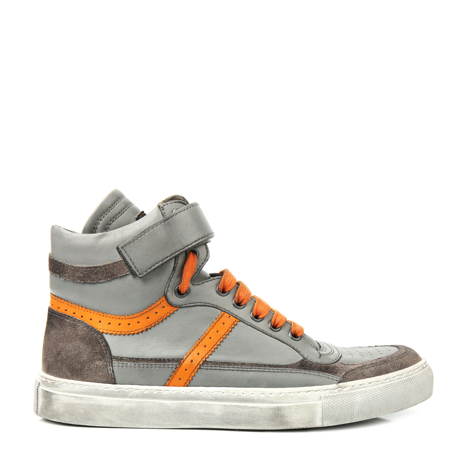 hugo boss/雨果波士 时尚拼接高帮做旧男士休闲鞋