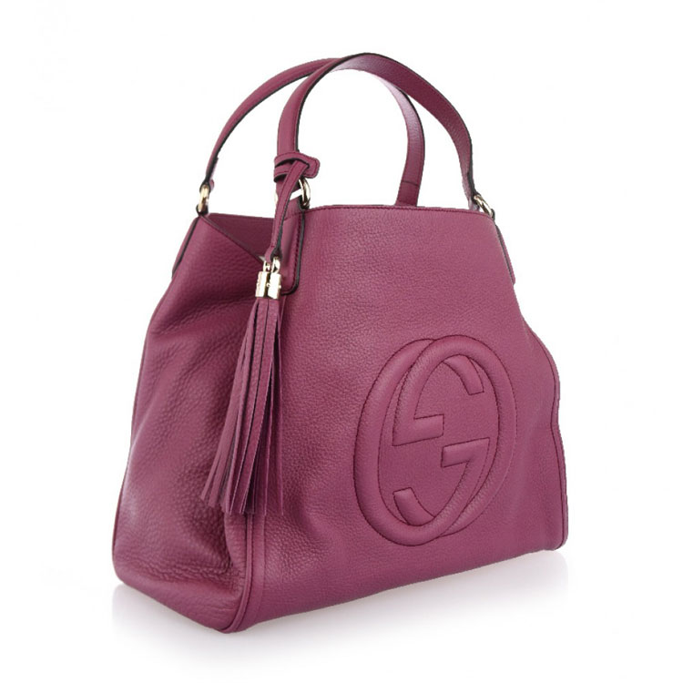 gucci/古驰 女士soho流苏红色大号两用手提包