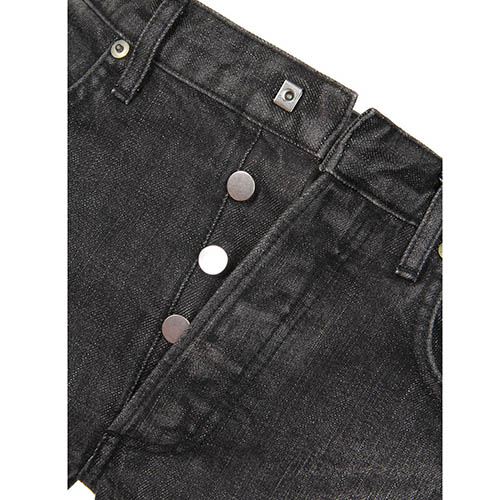 dior/迪奥 男士裤子黑色暗扣休闲直筒牛仔裤