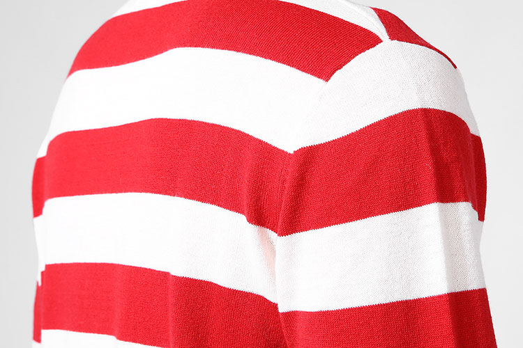 versace jeans/范思哲牛仔男针织衫-男士红白条纹毛衫