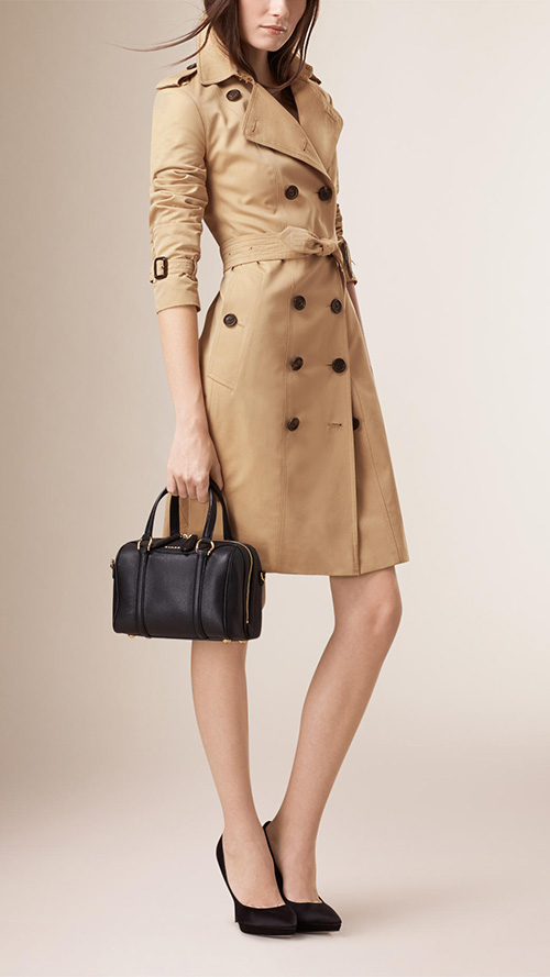 burberry/博柏利 女士黑色牛皮logo手提包单肩包斜挎包 3980860