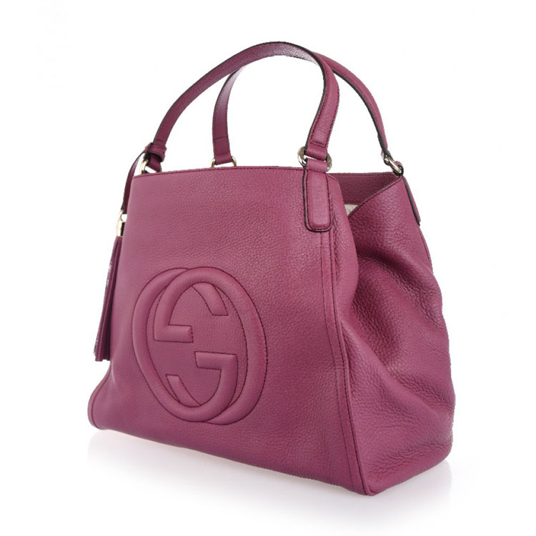 gucci/古驰 女士soho流苏红色大号两用手提包