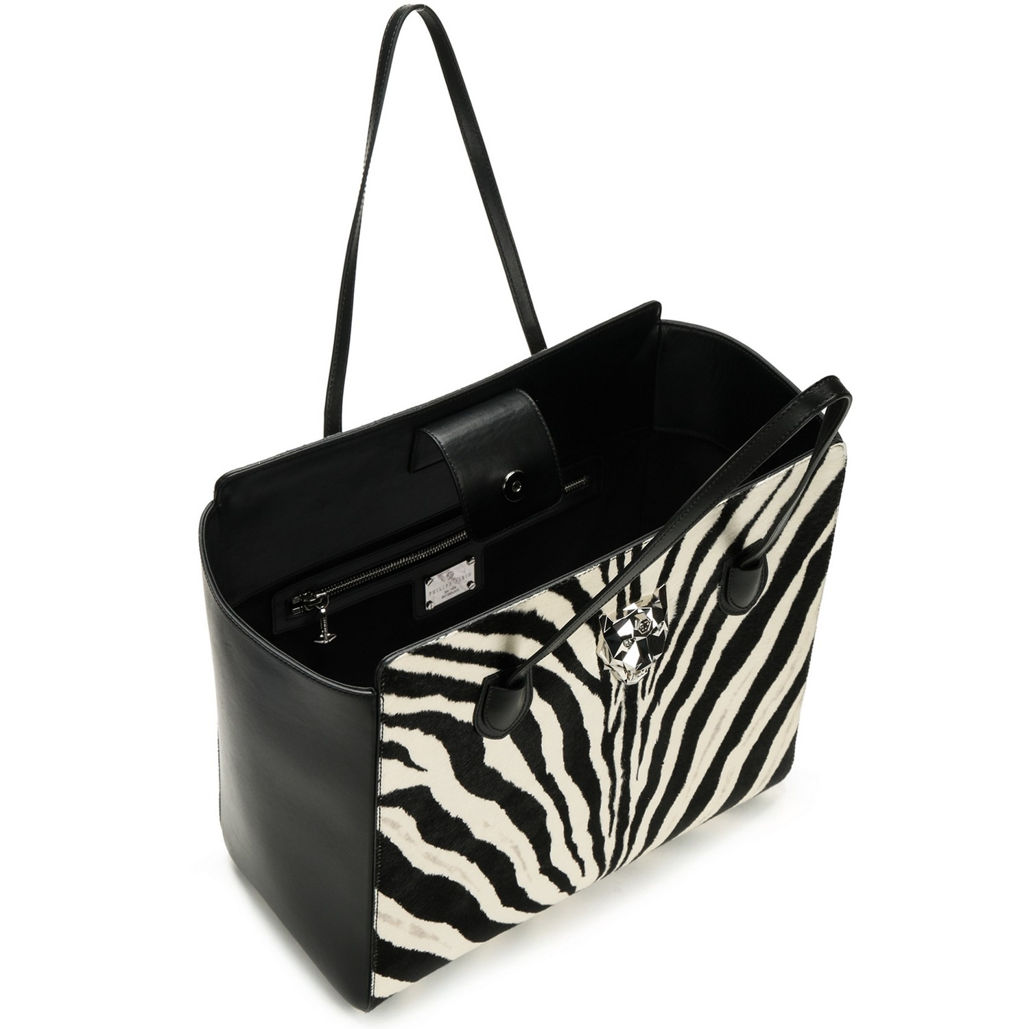 philipp plein/菲利普·普兰斑马纹水晶手提包 p13aw926870