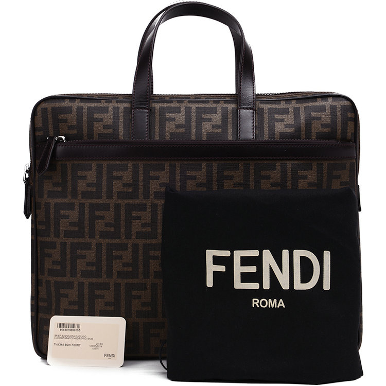 fendi/芬迪 男士真皮公文包手提包电脑包7va345 b0w