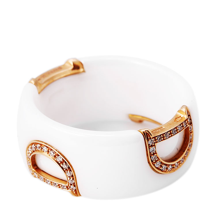 damiani/玳美雅 戒指/指环 18k金带钻,白陶瓷