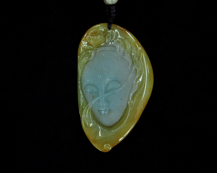 项饰/吊坠】cuilongding/翠珑鼎 天然老坑a货翡翠 天竺少女挂件48