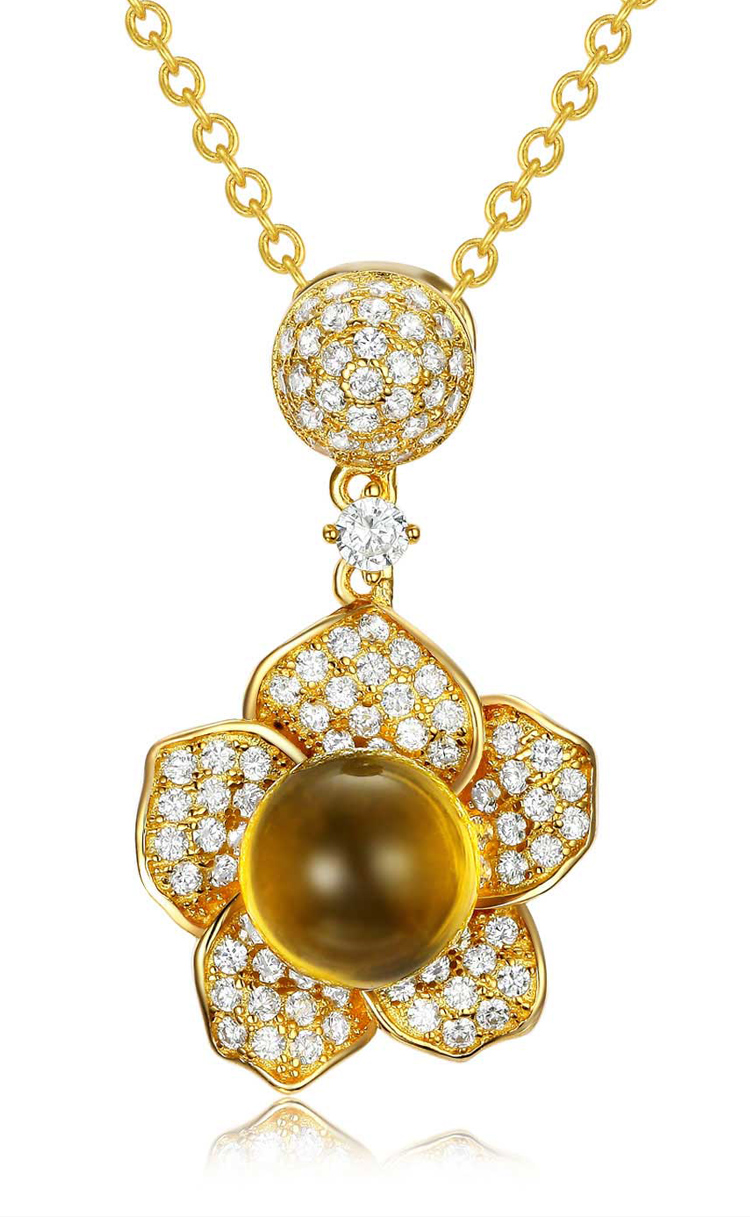 taijinjia/泰金嘉 s925银镶蓝珀吊坠