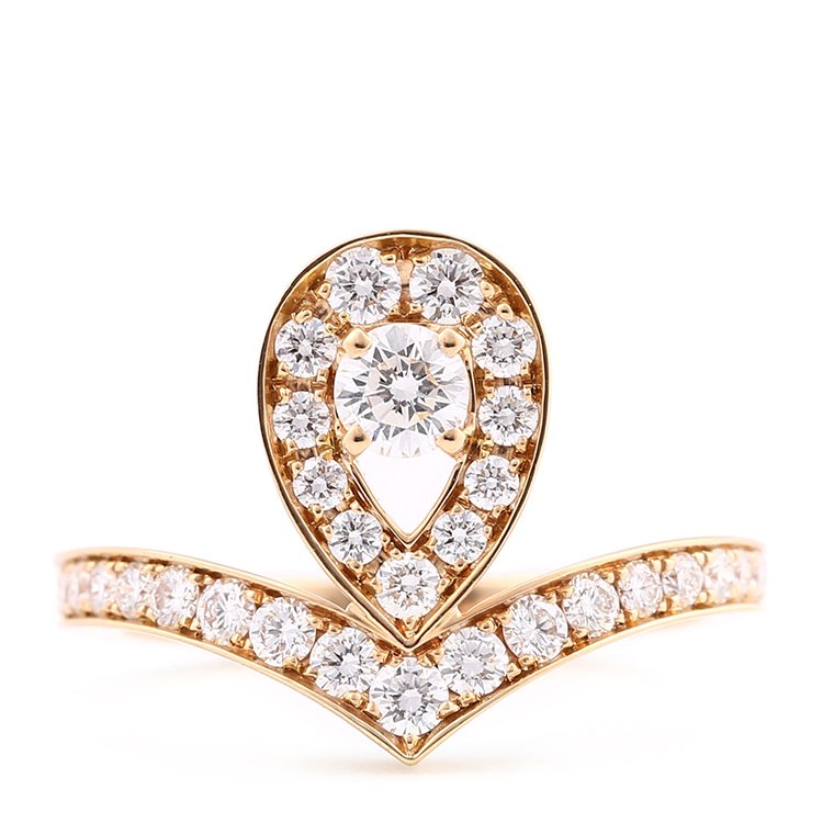 chaumet/尚美 戒指/指环18k玫瑰金带钻