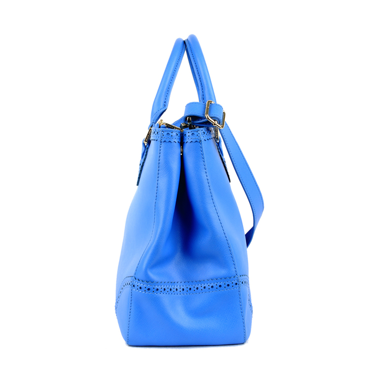 tory burch/汤丽柏琦女士蓝色真皮手提包斜挎包