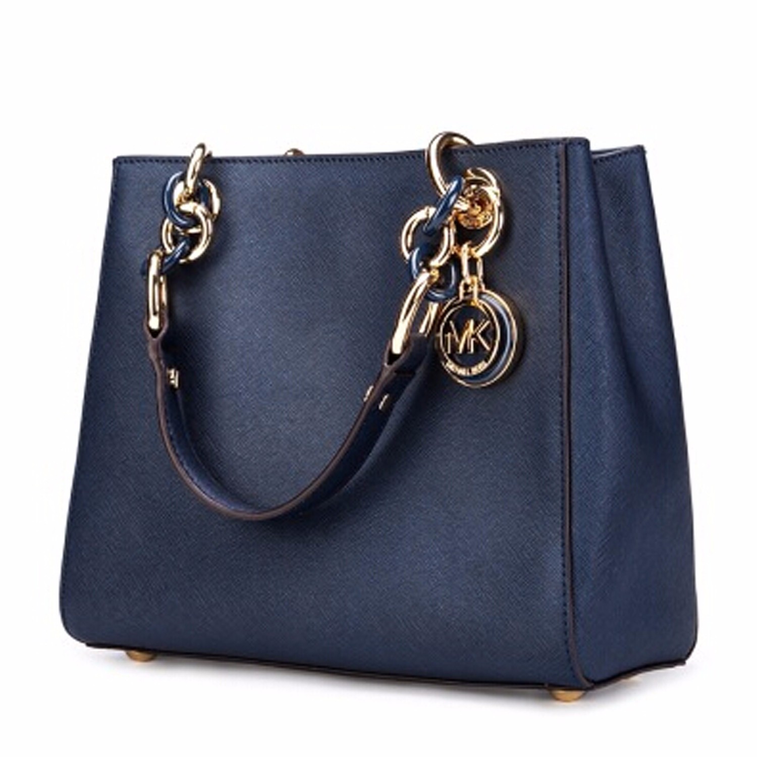 michael kors/迈克·科尔斯 新款cynthia小号皮质戴妃包 藏蓝色