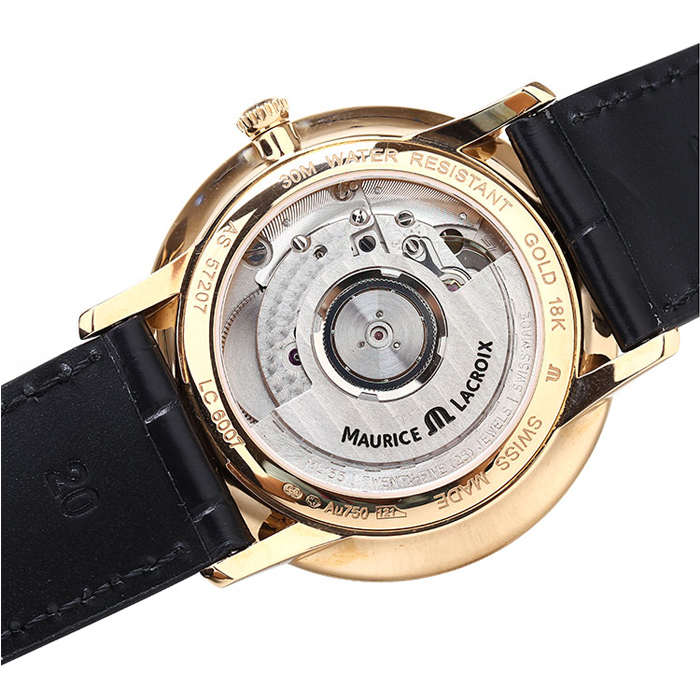 maurice lacroix/艾美典雅系列男式自动机械腕表lc6007-pg101-130