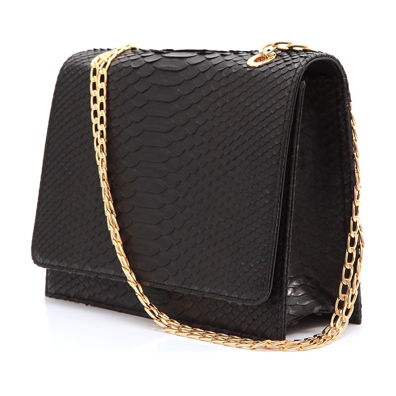 lemasque/lemasque 黑色蛇皮单肩包