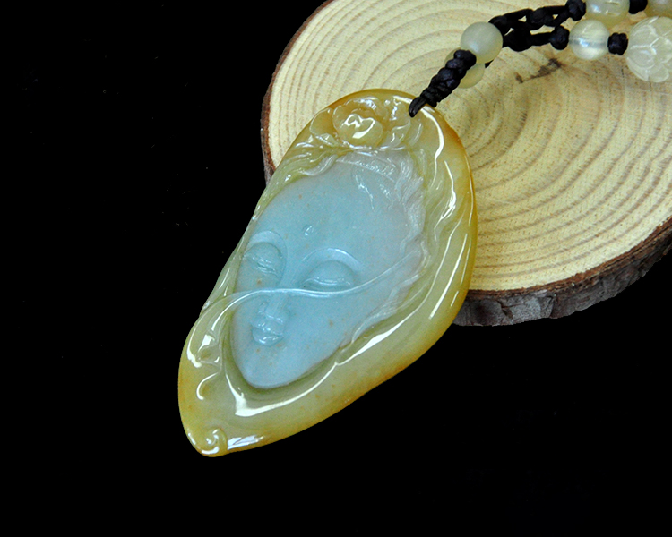 项饰/吊坠】cuilongding/翠珑鼎 天然老坑a货翡翠 天竺少女挂件48