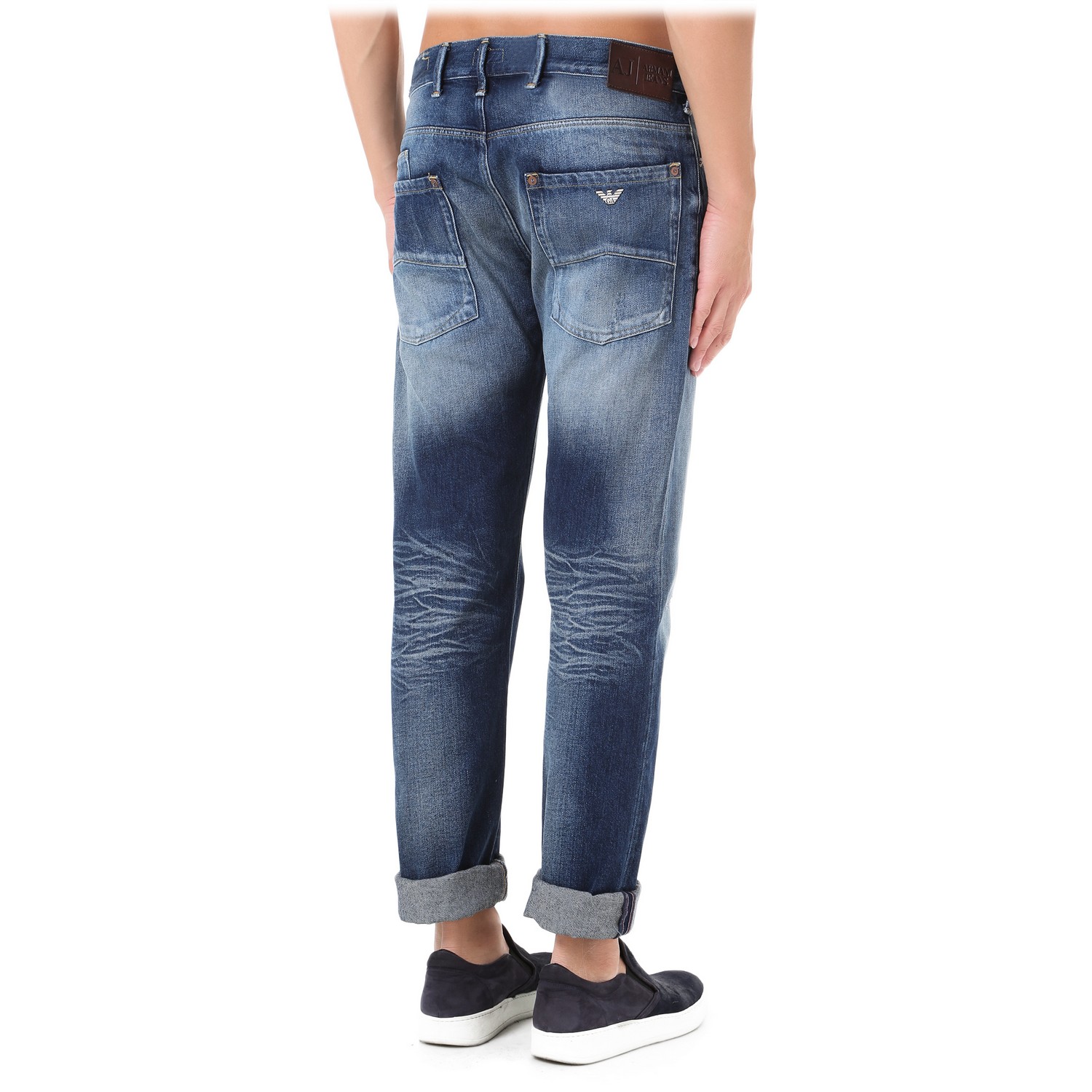 armani jeans/阿玛尼牛仔 洗水效果牛仔裤 amjb6j288l