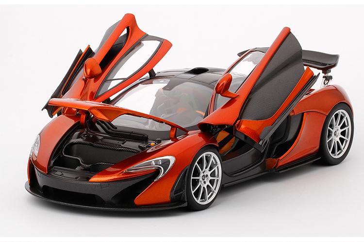 tsm 1:18 迈凯伦p1 双门硬顶超级跑车 全开版高仿真合金静态汽车模型