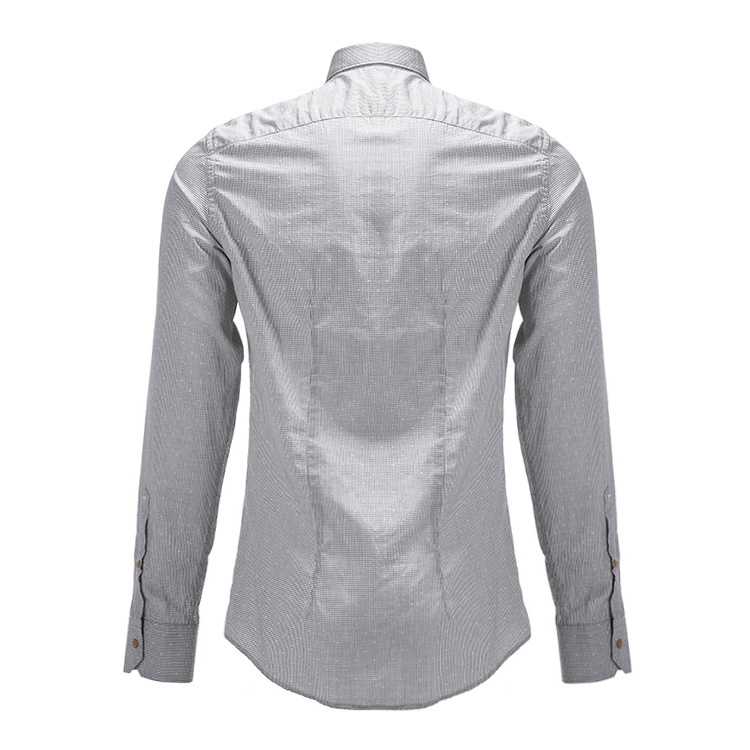 trussardi/楚莎迪-男士灰格子衬衫 断码