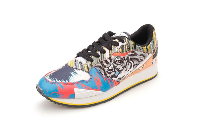 kenzo/高田贤三灰色经典虎头图案男士运动鞋m42496