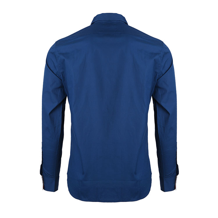 burberry/博柏利 蓝色 全棉 男士长袖衬衫