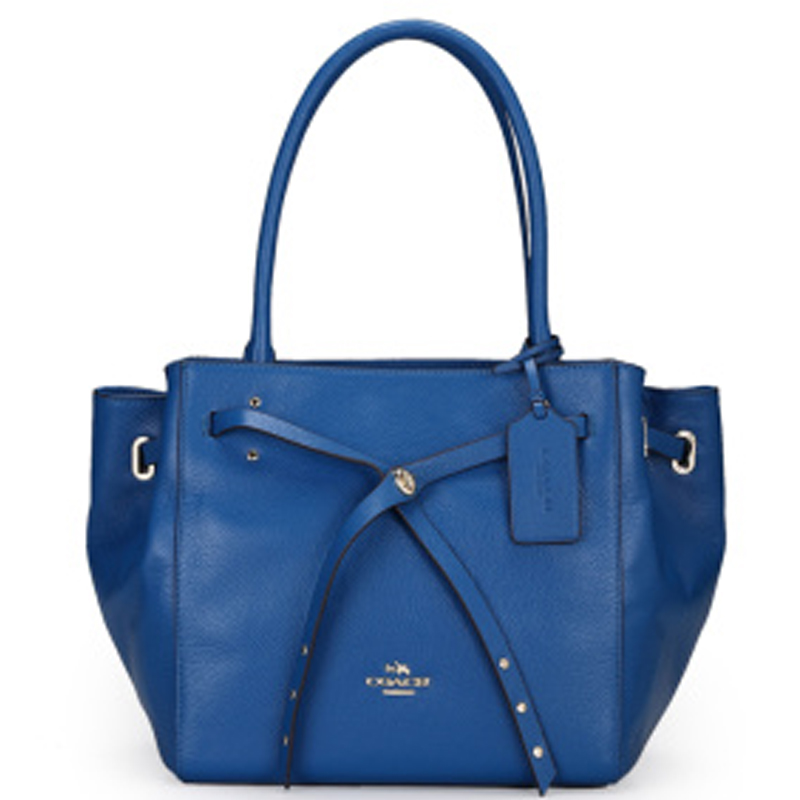 coach/蔻驰 女士牛皮蓝色单肩包