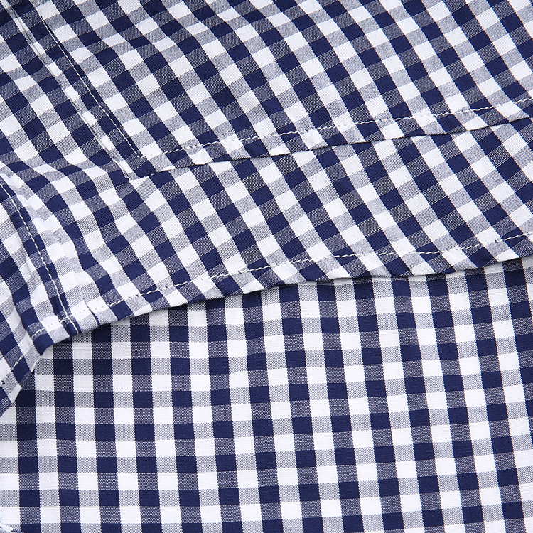 trussardi/楚莎迪-男士灰蓝白格子衬衫 断码