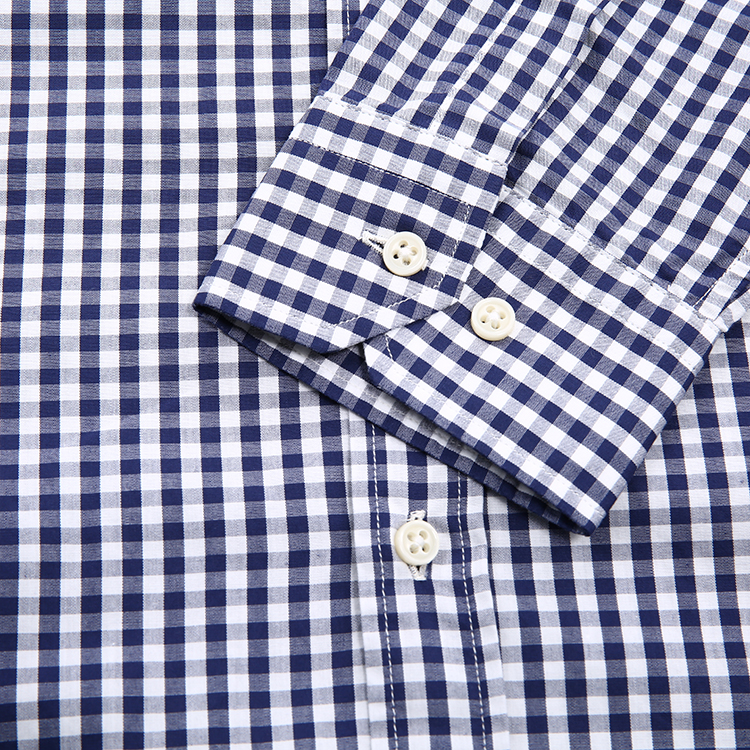 trussardi/楚莎迪-男士灰蓝白格子衬衫 断码