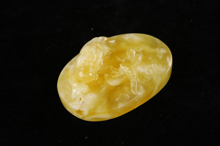 y/鼎艺 蜻蜓点水 天然琥珀蜜蜡吊坠 挂件 臻品 whhp1121-54