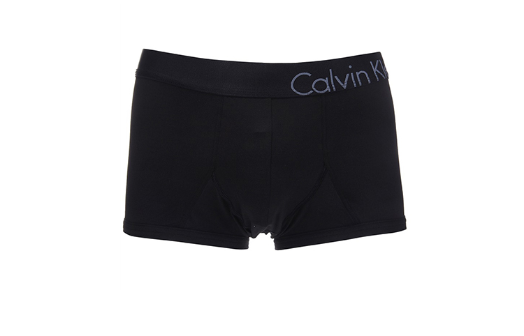 ck卡尔文克莱因男士内衣裤黑色白logo弹力平角内裤u8908