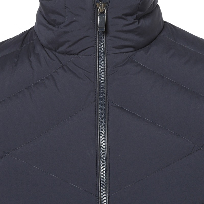 zegna/杰尼亚 藏蓝色混纺锦纶男士长袖羽绒服外套