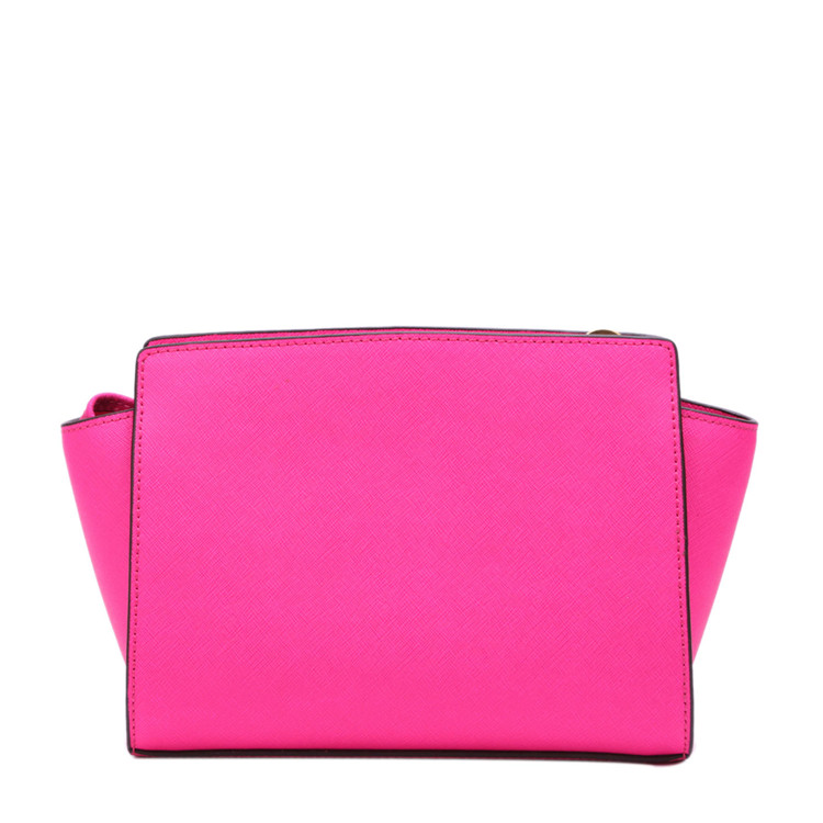 michael kors/迈克·科尔斯 selma系列荧光玫红牛皮女士单肩包斜跨包