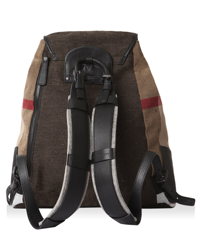 burberry/博柏利 男士canvas check格纹 帆布/配皮