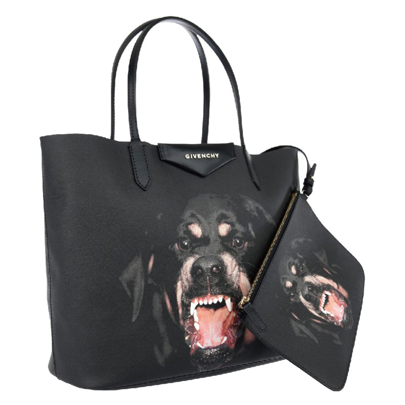 givenchy/纪梵希 antigona 黑色洛威拿 狗头单肩包 (小号)