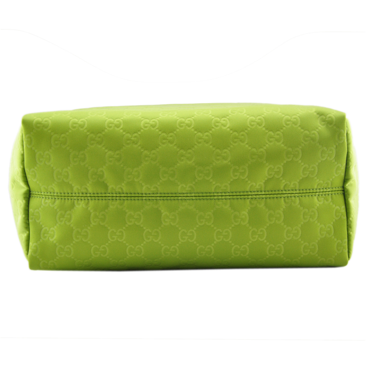 gucci/古驰*新款苹果绿色女士尼龙双g轧花单肩包282439