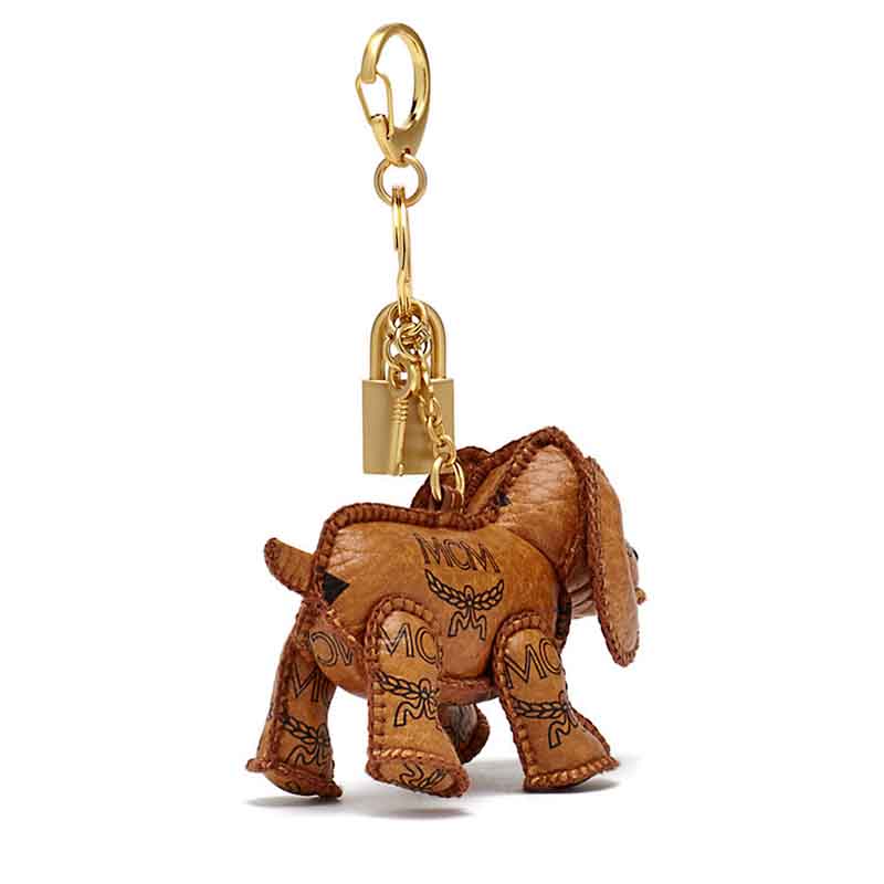 mcm/mcm 棕色迷你狗狗钥匙扣挂件