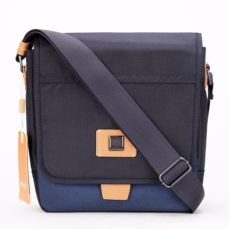 hugo boss/雨果波士男士蓝色斜挎包