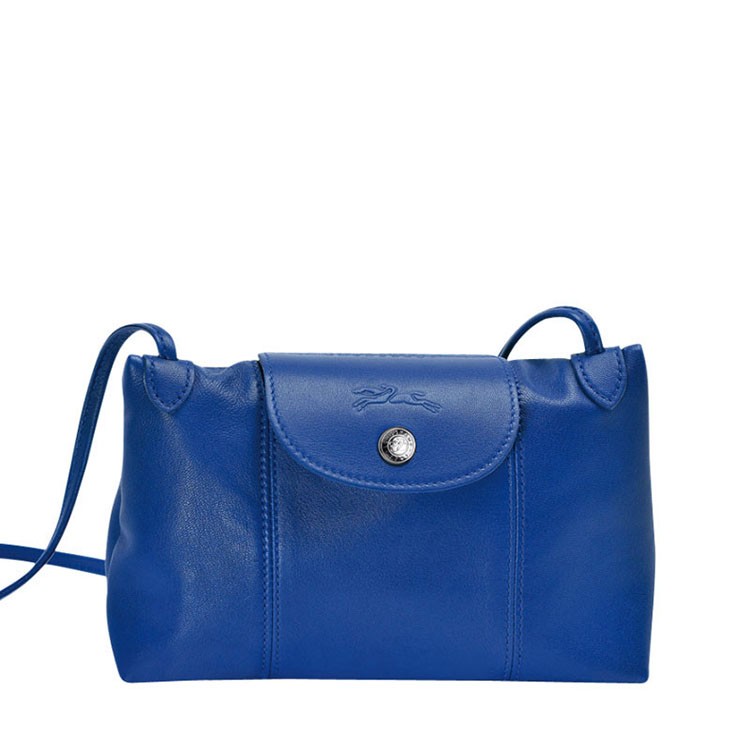longchamp/珑骧 女士小羊皮斜挎包 1061 蓝色