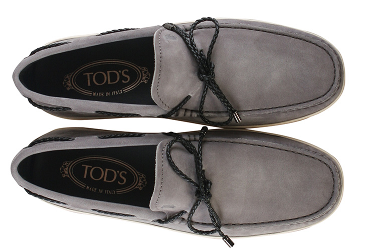 tod's/托德斯男士休闲鞋xxm0ma00053浅色灰色牛皮穿绳男鞋 浅灰色 42.