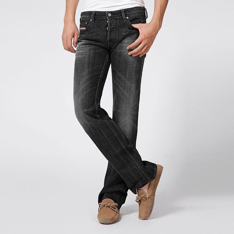 diesel/迪赛男士裤子-男士深灰色棉质休闲牛仔裤 深灰色 30
