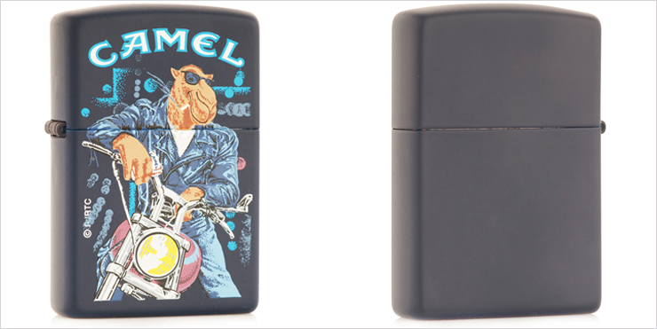 zippo打火机 camel骆驼乔叼烟摩托彩印 1997年生产