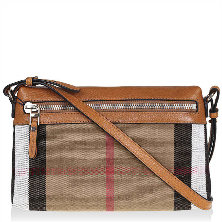 burberry/博柏利 小号 canvas check 格纹皮革手拿包