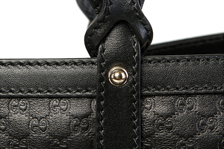 gucci/古驰黑色牛皮压纹女士单肩包247209