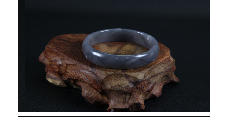 yubaotang/瑜宝堂 天然和田玉 和田青花天然石纹手镯