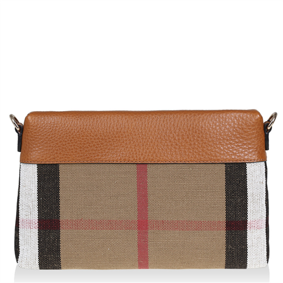 burberry/博柏利 小号 canvas check 格纹皮革手拿包