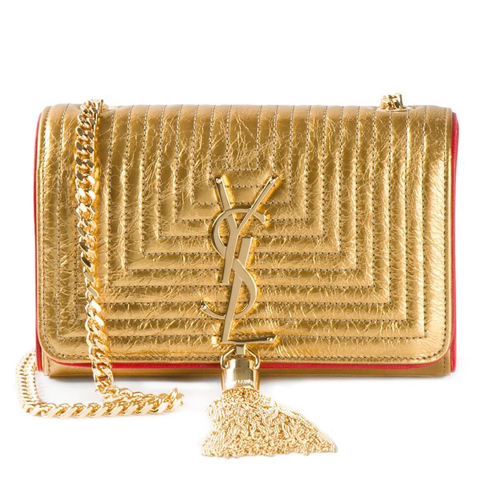 yves saint laurent/圣罗兰 15春夏 金色bo monogramme单肩包