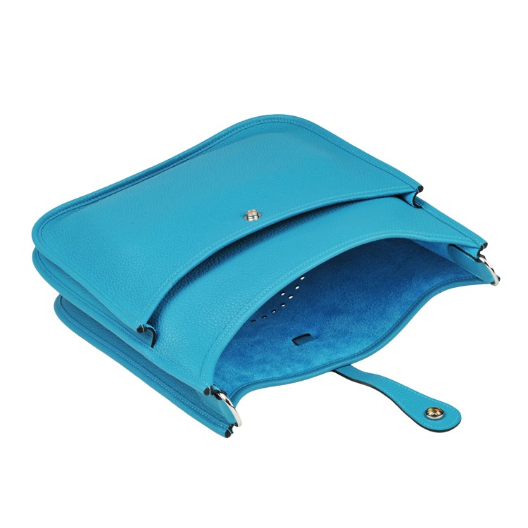 hermes/爱马仕 evelyne 29 竹青色牛皮单肩包